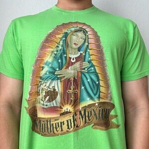 Vintage 2000s Mother of Mexico Graphic Green T-Shirt Y2K